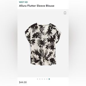 WEST KEI (Stitch Fix) Flutter Sleeve Blouse (EXCELLENT condition, size M)